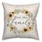 18" Bless This Family Wreath Indoor/Outdoor Pillow